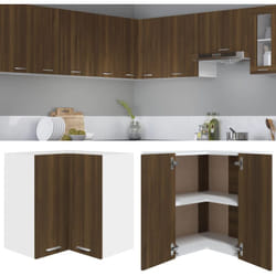 Armoire d'angle suspendue Chêne marron 57x57x60 cm Vidaxl