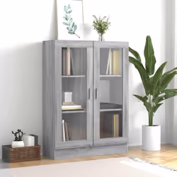 Cette armoire à vitrine tendance, au design épuré et classique, se veut un supplément décoratif et pratique à votre décoratio ...
