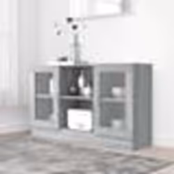 vidaXL Armoire à vitrine Sonoma gris 120x30,5x70 cm Bois d'ingénierie
