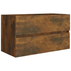 Vidaxl - Armoire de lavabo Chêne fumé 80x38,5x45 cm Bois d'ingénierie