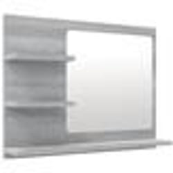 vidaXL Miroir de bain Sonoma gris 60x10,5x45 cm Bois d'ingénierie - TU