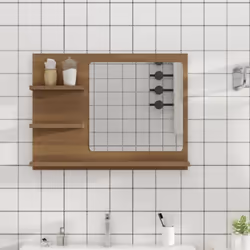 Ajoutez une touche d'aspect esthétiquement agréable avec ce miroir, qui convient parfaitement à votre salle de bain et au déc ...