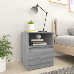 vidaXL Table de chevet sonoma gris 40x40x50 cm bois d'ingénierie - TU