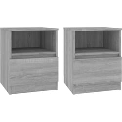 Vidaxl - Tables de chevet 2 pcs sonoma gris 40x40x50cm bois d'ingénierie
