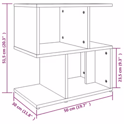 VidaXL 815832 Table de nuit et table de chevet Chêne - Vue supplémentaire 7