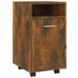 vidaXL Armoire appoint à roues Chêne fumé 33x38x60cm Bois d'ingénierie - TU
