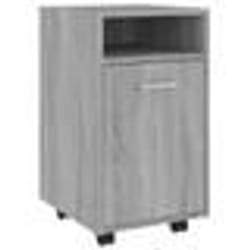 vidaXL Armoire appoint à roues Sonoma gris 33x38x60 cm - TU