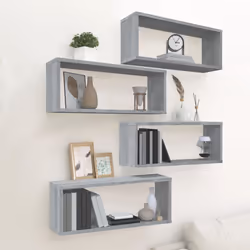 VidaXL 815928 étagères Bois Gris