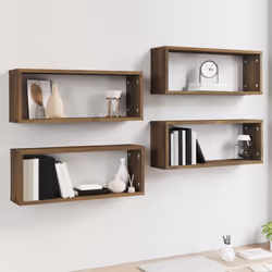 VidaXL 815931 étagères Bois Marron, Bois - Vue supplémentaire 6