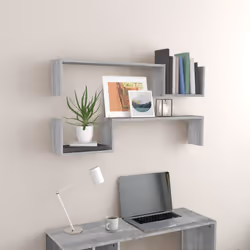 VidaXL 815934 étagères Bois Gris