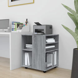 Vidaxl - Armoire roulante Sonoma gris 60x53x72 cm Bois d'ingénierie