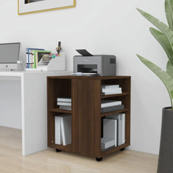Vidaxl - Armoire roulante Chêne marron 60x53x72 cm Bois d'ingénierie