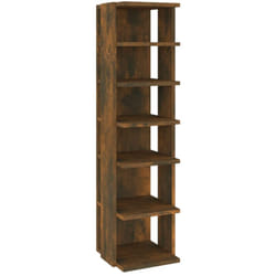 Vidaxl - tagère à chaussures Chêne fumé 27,5x27x102cm Bois d'ingénierie