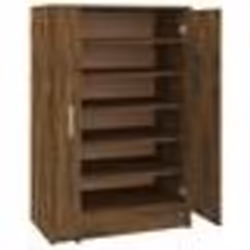 vidaXL Meuble à chaussures Chêne fumé 60x35x92 cm Bois d'ingénierie - TU