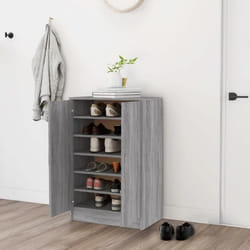 vidaXL Meuble à chaussures Sonoma gris 60x35x92 cm Bois d'ingénierie - TU