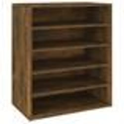 vidaXL Meuble à chaussures Chêne fumé 60x35x70 cm Bois d'ingénierie - TU