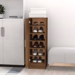 vidaXL Meuble à chaussures Chêne marron 32x35x92 cm Bois d'ingénierie - TU