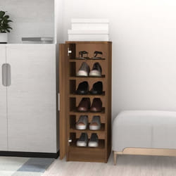 vidaXL Meuble à chaussures Chêne marron 32x35x92 cm Bois d'ingénierie - TU