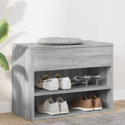 Vidaxl - Banc à chaussures Sonoma gris 60x30x45 cm Bois d'ingénierie