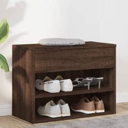 Banc à chaussures Chêne marron 60x30x45 cm Bois d'ingénierie Vidaxl