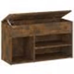 vidaXL Banc à chaussures Chêne fumé 80x30x45 cm Bois d'ingénierie - TU