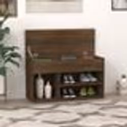 vidaXL Banc à chaussures Chêne marron 80x30x45 cm Bois d'ingénierie - TU
