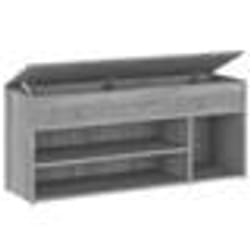 vidaXL Banc à chaussures Sonoma gris 105x30x45 cm Bois d'ingénierie - TU