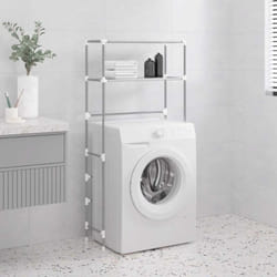 Vidaxl - Support de rangement 2 niveaux sur la machine à laver Gris Fer