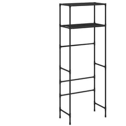 Vidaxl - Support de rangement 2 niveaux sur toilette Noir 53,5x28x143 cm