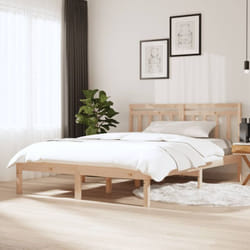 Lit Adult，cadre De Lit Bois De Pin Massif 140x190 Cm Vidaxl970566