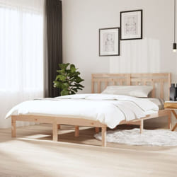 Lit Adult，cadre De Lit Bois De Pin Massif 140x200 Cm Vidaxl221475