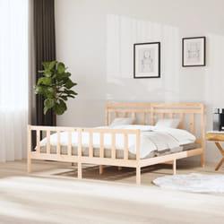 Cadre De Lit Sans Matelas Bois Massif Vidaxl