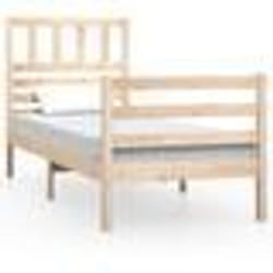 vidaXL Cadre de lit sans matelas bois massif 90x200 cm - 90 x 200 cm