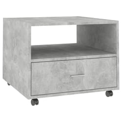 vidaXL Table basse gris béton 55x55x40 cm bois d'ingénierie - TU