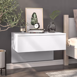 VidaXL 810935 Table de nuit et table de chevet Blanc