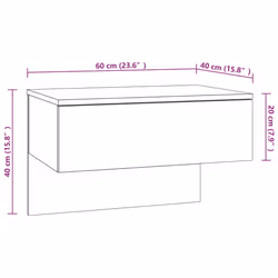 VidaXL 810943 Table de nuit et table de chevet Couleur du béton - Vue supplémentaire 8