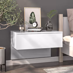 VidaXL 810948 Table de nuit et table de chevet Blanc