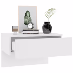 VidaXL 810948 Table de nuit et table de chevet Blanc - Vue supplémentaire 4