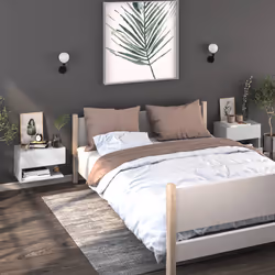VidaXL 810953 Table de nuit et table de chevet Blanc