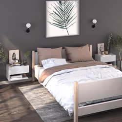 VidaXL 810954 Table de nuit et table de chevet Blanc