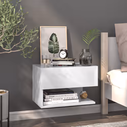 VidaXL 810954 Table de nuit et table de chevet Blanc