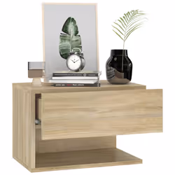 VidaXL 810959 Table de nuit et table de chevet Chêne - Vue supplémentaire 4