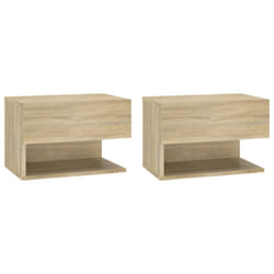 VidaXL 810960 Table de nuit et table de chevet Chêne