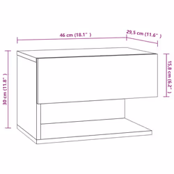 VidaXL 810961 Table de nuit et table de chevet Couleur du béton - Vue supplémentaire 8