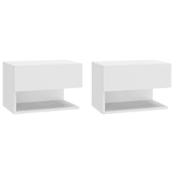 VidaXL 810966 Table de nuit et table de chevet Blanc