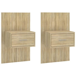 vidaXL Tables de chevet murales 2 pcs Chêne sonoma - TU