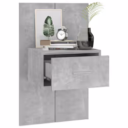 VidaXL 810980 Table de nuit et table de chevet Couleur du béton - Vue supplémentaire 4