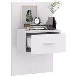 VidaXL 810983 Table de nuit et table de chevet Blanc - Vue supplémentaire 4
