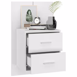 VidaXL 810990 Table de nuit et table de chevet Blanc - Vue supplémentaire 4