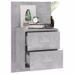VidaXL 810997 Table de nuit et table de chevet Couleur du béton - Vue supplémentaire 4